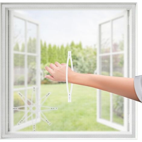 Moustiquaire Fenêtre avec Fermeture Éclair 130x150CM Filet Découpable Moustiquaire Transparente Universelle en Fibre de Verre, Fermeture Éclair DIY Ajustable, Toile Anti-Moustiques Sans Perçage (1/5)