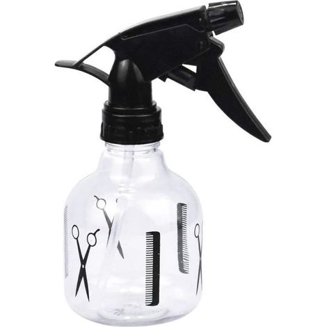 Flacon Pulvérisateur,Flacon Spray Vide,Vaporisateur de Voyage,Flacon Pompe à Gâchette,Arrosoir Salon Bouteille, pour Coiffure,250ml (1/4)