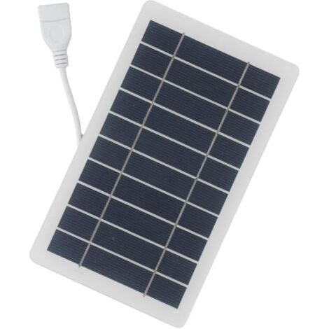 Chargeur solaire portable 2W 5V avec USB - Usage extérieur, Charge rapide de téléphone, Mini chargeur solaire pour randonnée et voyage