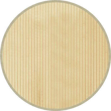 Tapis rond naturel clair 60cm bambou (1/5)
