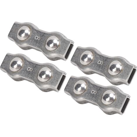 4pinces M8 Serre-câble Duplex en Acier Inoxydable, Pince de Câble à 2 Poteaux, Collier de Câble (1/5)