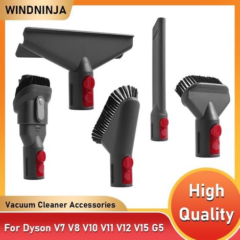 Embout plat pour aspirateur Dyson V7 V8 V10 V11 V12 V15 G5, tête de brosse pour matelas, brosse ronde, pièces détachées pour brosse douce (1/5)