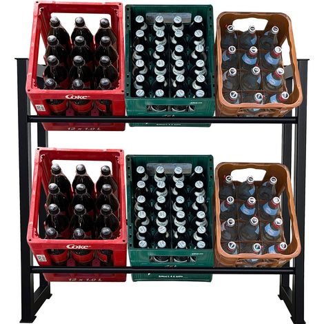 Getränkekistenregal 104x30x90cm für 6 Kästen Getränkekistenhalter Standregal (1/5)