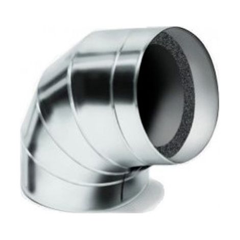 Coude isolant 90° AL CLAD anti UV - épaisseur 13mm - diamètre 28mm