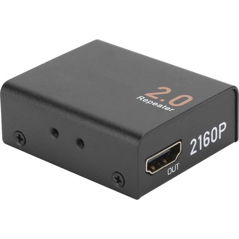 Répéteur/extendeur Mini HDMI 2.0 compatible 4K x 2K, amplificateur de signal HDMI, compatible transmission 3D, noir (1/5)