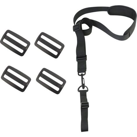 Ecleanfy - Harnais de Débroussailleuse Sangles D\'épaule Réglables Harnais Professionnel Universel Bandoulière Tondeuse Nylon pour Débroussailleuse, Tondeuse à Gazon (Livré avec 4 boucles de rechange) (1/4)
