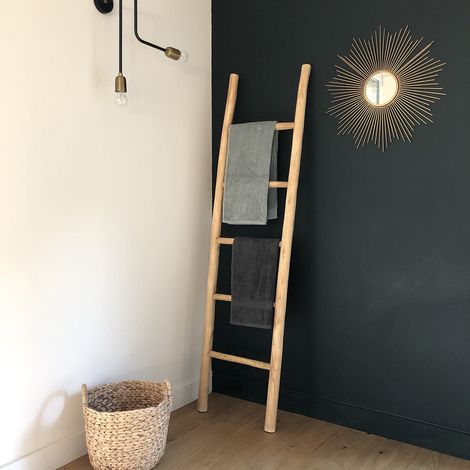 Echelle porte-serviette en teck massif 170 cm (1/5)