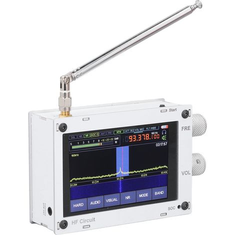 Récepteur DSP SDR, écran tactile LCD 3,5 pouces, 50 kHz – 2 GHz, boîtier en alliage d'aluminium avec système de dissipation thermique, récepteur radio ondes courtes (1/5)