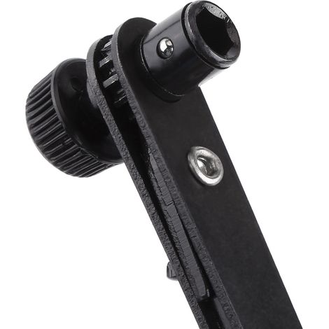 Poignée de tournevis à cliquet noire 1/4" pour embouts de vissage, outil à douille rapide (1/5)