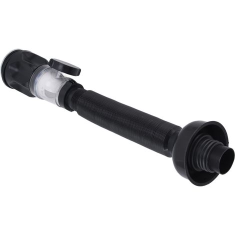 Tuyau d'évacuation pour éviers et lavabos, flexible en PVC pour cuisine et salle de bain, noir, multifonctionnel avec mécanisme à ressort (1/5)