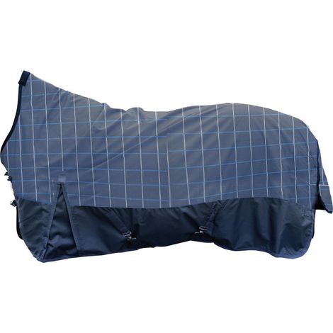 165 cm, Blu con stelle: Coperta da paddock per cavalli modello Norwich tessuto esterno 600 denari e imbottitura 300 g (1/5)