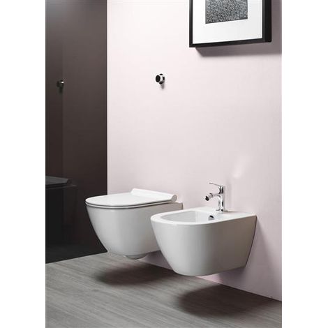 Sanitari Pura mini sospesi senza brida salvaspazio cm 50 con (1/3)