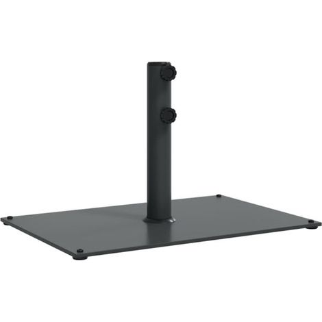 Une base de parasol rectangulaire adaptée aux tiges de parasol de diamètres 32/38/48 mm, pesant 15 kg. (1/5)