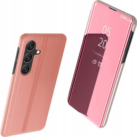 Cover trasparente con patta per Samsung Galaxy A24 4G, colore rosa. (1/5)