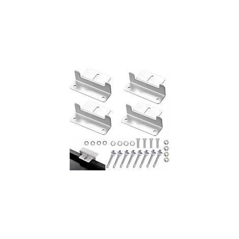 Lot de 4 supports Z en alliage chrome pour panneau solaire, avec vis – (1/5)