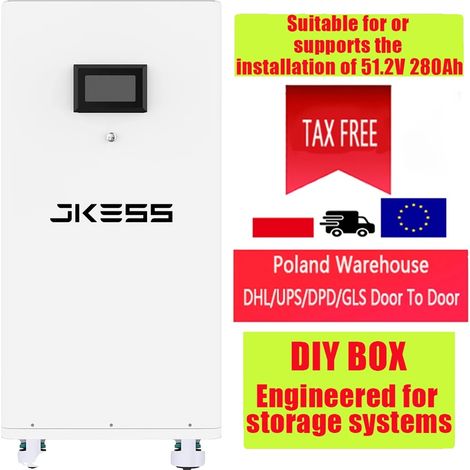 Kit de stockage d'énergie DIY, compatible BMS 16S, design modulaire, Boîte DIY et BMS LCD, Pologne (1/2)