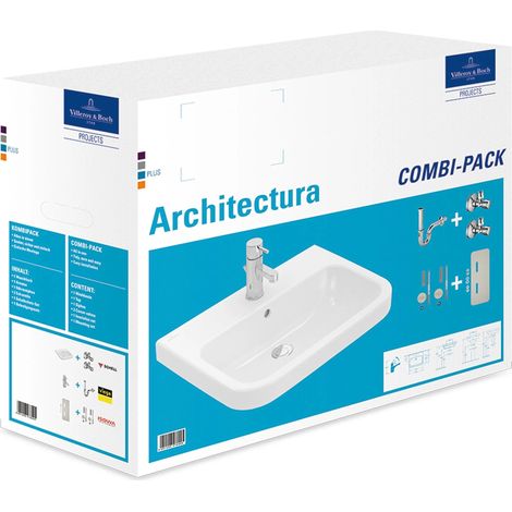 Villeroy & Boch Architectura lavabos Combi- Pack, 600x470mm,
