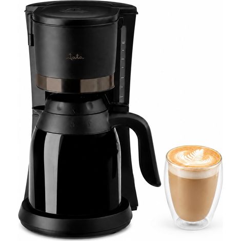 Cafetière électrique de 2 à 12 tasses, avec carafe isotherme, maintient la température jusqu'à 12 heures, filtre permanent, capacité 1 L, compacte, arrêt automatique, 650 W (1/5)