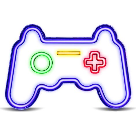 Insegna Luminosa a LED "Ready To Play" con effetto neon per interni