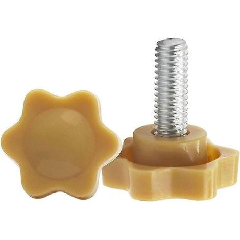 Vis à oreilles moletées à tête plastique M4. tête de 25 mm et longueur de 12 mm (5 pièces). blanches. compatibles avec de nombreuses marques. (1/3)