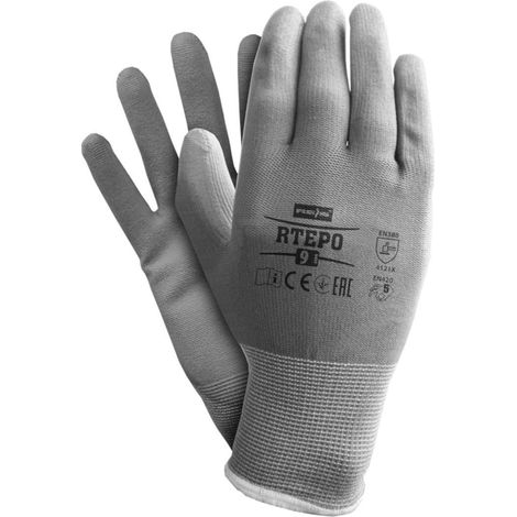 Arbeitshandschuhe PU Beschichtung grau 10