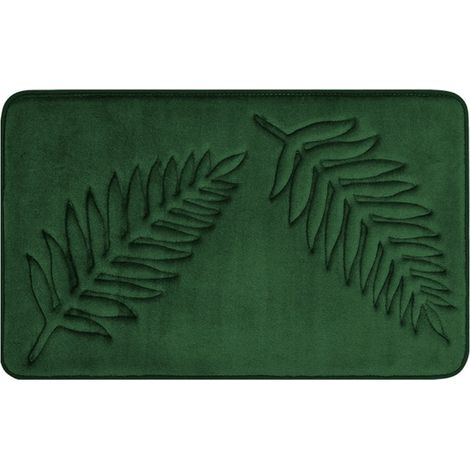 Tapis De Bain - 40 X 60 Cm - En Polyester - Antidérapant - Pour Salle De Bain - Vert (1/5)