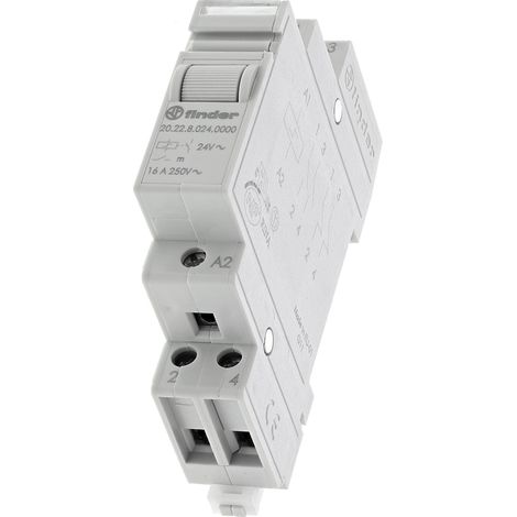 Finder 20 Relais de puissance 2 NO, bobine 24V c.a. Rail DIN 6.5W ( Prix pour 1 )