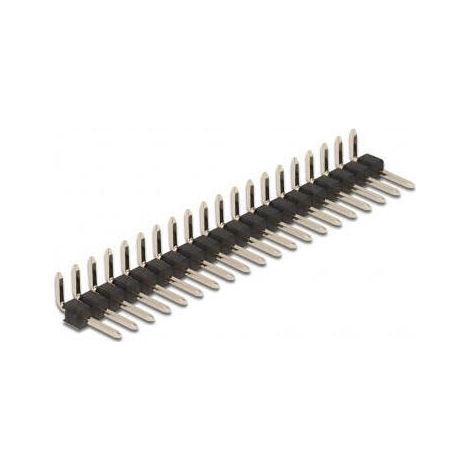 Delock cabezal de 20 pines, paso de 2,54 mm, 1 fila, en Ángulo, 5 piezas