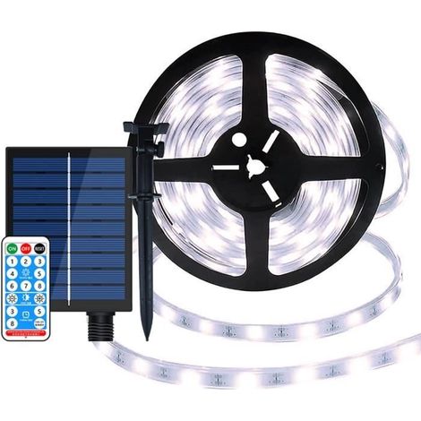 Ruban Led Solaires Exterieur 10M 240Led Étanche Bandes Led Solaires Découpable 8 Modes Strip Light Avec Télécommande Pour Jar[J3385] (1/4)