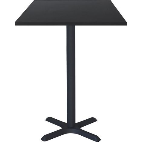 Mange-debout 60 x 60 cm - modèle Dina pied et noir uni