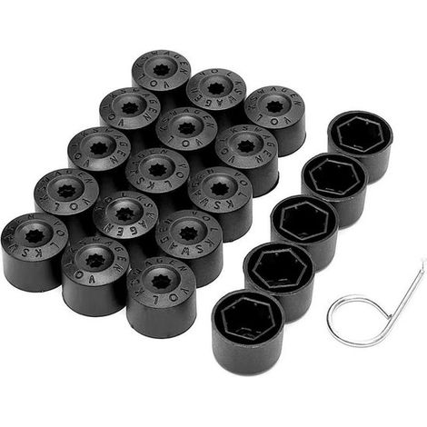 20 tuercas y tapas para tornillos de rueda. Aptas para coches Volkswagen. (1/2)