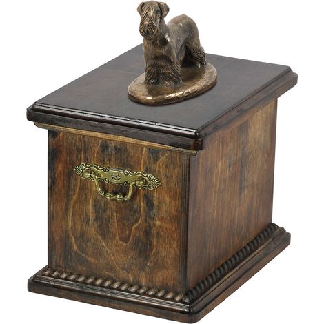 Urne funéraire pour Terrier Tchèque, Cesky Terrier - Urne avec statuette, Urne élégante de style classique par Art-Dog (1/5)
