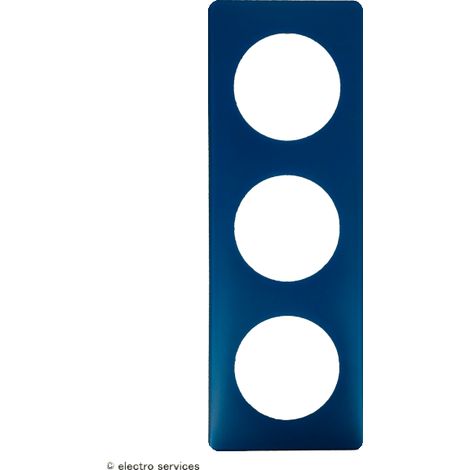 Plaque Céliane Poudré 3 postes finition Bleu Vert LEGRAND 066773