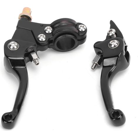 Levier de frein et d'embrayage repliable 22 mm, résistant à la corrosion, pour moto, quad et moto tout-terrain, noir (1/5)