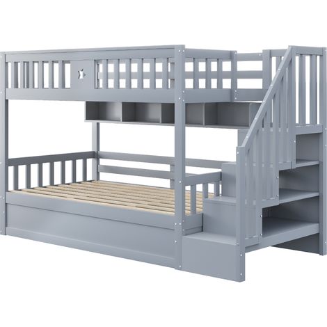 Massivholz für soliden Halt - Dieses Hochbett ist aus dauerhaftem Massivholz mit langanhaltender Stabilität und Zuverlässigkeit gefertigt (1/5)