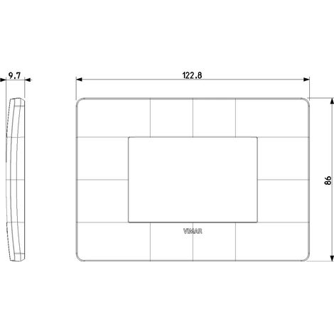 Placca Vimar Plana Up 3M avorio matt 14653U.12