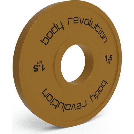 Body Revolution 1.5kg Fractional Weight Plates Pair (Yellow) –