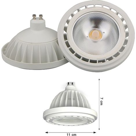 Trade Shop - Lámpara Led Spotlight Cob Gu10 20w Ar111 1800lumen Luz De Color Frío Frío - (1/5)