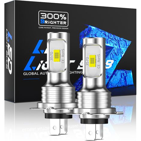 Ampoules Phare LED Automobile 3570 2LED 30W 900LM 6500K, Culots H4 H7 H8 H11 9005 9006, Phare Avant Anti-Brouillard DC12-24V, pour Voiture Camion 4x4(4PCS) (1/5)