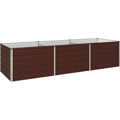 vidaXL Jardin surélevé Marron 240 x 80 x 55 cm acier laminé à froid