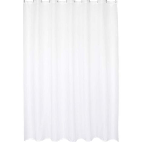 Rideau de douche Anti Moisissure - Rideau de baignoire - Anneaux inclus - PEVA - Étanche - Inoxydable - Adapté à la salle de bains - 180X80cm - Wit (1/5)
