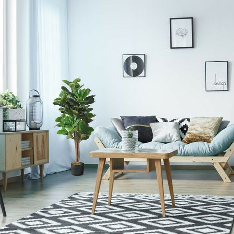 Figuier lyre artificiel 4 pieds, planteur décoratif (1/5)