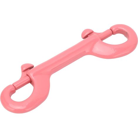 Mousqueton double en acier inoxydable 316, 90 mm, à ouverture rapide, pour ceinture de lestage de gilet stabilisateur, rose poudré (1/5)