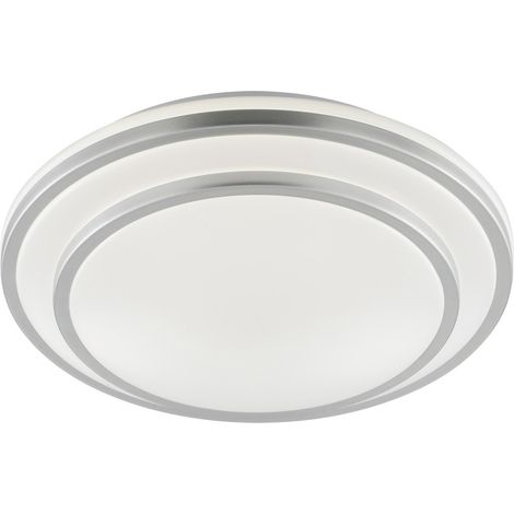 Brilliant LED Deckenleuchte Luciano Ø 29,5 x 6,5 cm neutralweiß aluminium weiß (1/3)