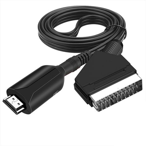 Câble d'adaptateur HDMI vers SCART portable pour conversion directe haute définition (1/5)