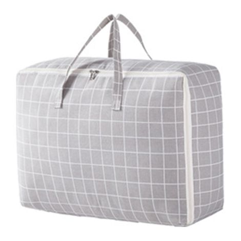 Sac de rangement à carreaux imperméable, anti-poussière, gain de place (coton, lin) (1/5)
