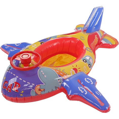 Bouée gonflable dirigeable multifonctionnelle avec volant pour enfants de 1 à 5 ans (1/5)