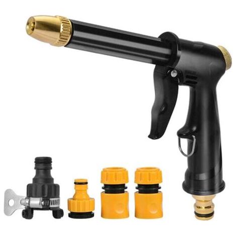 BUNTHAUS PA Pistolet À Eau Haute Pression Long Avec Buse Pour Arrosage Plantes Nettoyage Lavage Voiture 4 Connecteurs (1/4)