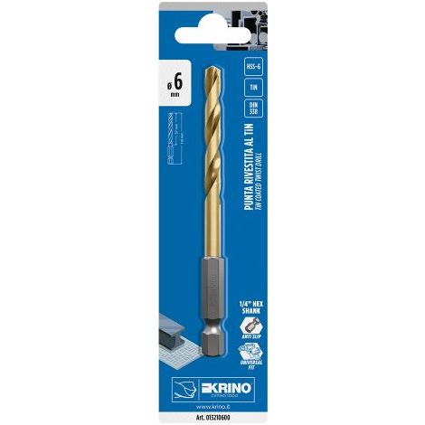 PUNTA RETTIFICATA RIVESTITA AL TITANIO Ø 6 x L.110 mm - cf. da 1 pezzo