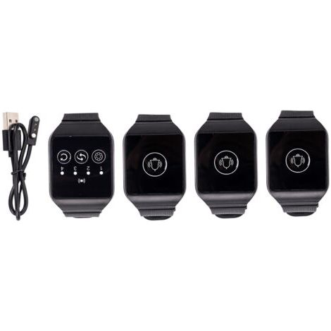 IPX7 wasserdichter, drahtloser Handgelenk-Pager 433,92 MHz für Catering-Systeme – 3er-Pack (1/5)
